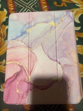 Marble Watercolor Art Print in Pink and Purple - Unbranded